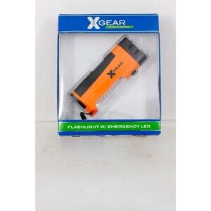 X Gear Sprocket Series Orange LED Flashlight With Emergency Red LED A great gift